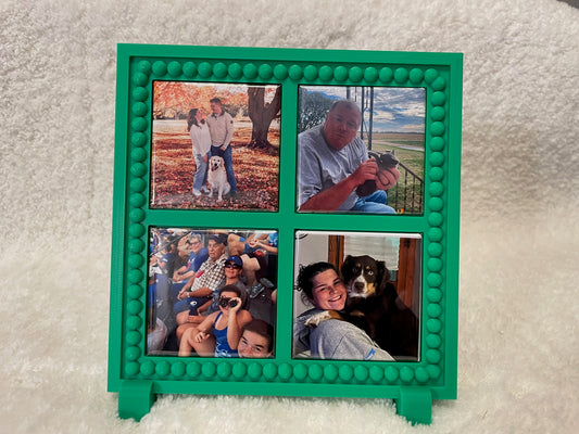 Bohemian photo magnet frame - holds 4 magnets